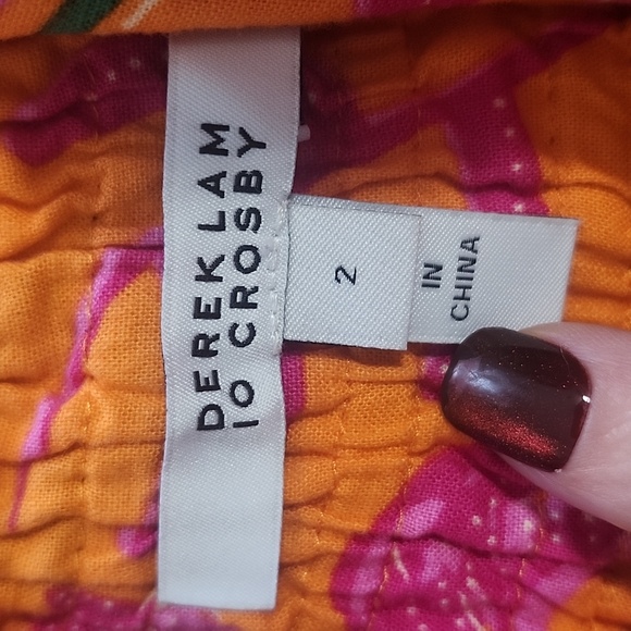 Derek Lam 10 Crosby Cecelia Tiered Linen Blend MidiDress Size 2 - Picture 6 of 11